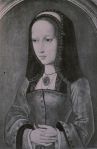 Juana I de Castela, baseado no retrato pintado por Master of the Legend of the Magdalen.