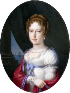 Retrato em miniatura de Dona Leopoldina, enquanto era uma arquiduquesa d'Áustria (artista desconhecido).