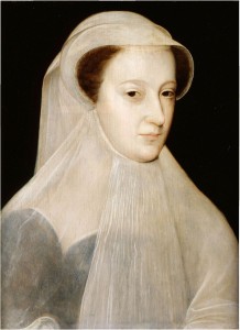 Mary Stuart como "La Reine en Blanche", segundo obra de François Clouet. 