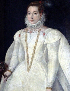 Retrato póstumo de Mary Stuart como noiva (escola alemã, início do século XVII). 