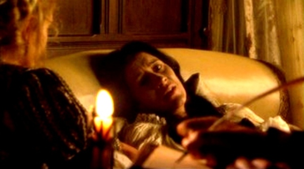 Cena da morte de Catarina de Aragão, extraída da segunda temporada de The Tudors (2008).